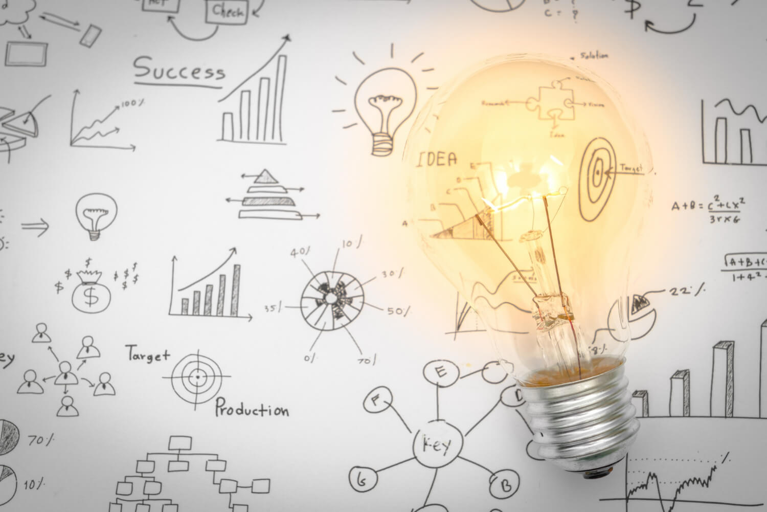 light-bulb-with-drawing-graph